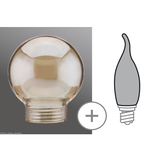 Paulmann 875.57 Deco Artikel Mini Halogen Tropfen Gold 87557 exkl. Leuchtmittel