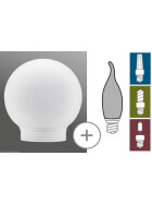 Paulmann 875.28 Deco Artikel Glas ESL Globe Ø 60mm Satin max. 9W Serie 87528