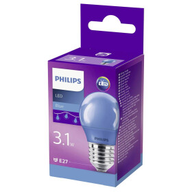 Philips LED E27 Tropfen P45 Party Leuchtmittel Glühlampe 3,1W Blau 230V Sparsam