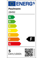 Paulmann 284.92 LED Retro Kerze 4,5W E14 230V Satin Warmweiß Dimmbar Leuchtmittel Lampe