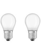 2er Set Osram LED Star Classic P40 Filament Lampe E27 Leuchtmittel 4W Warmweiß