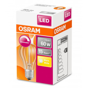 Osram LED Star Classic A60 Filament Lampe E27 Leuchtmittel 7,5W=60W Warmweiß Dimm