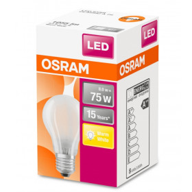 Osram LED Star Classic A75 Filament Lampe E27 Leuchtmittel 8W=75W Warmweiß matt