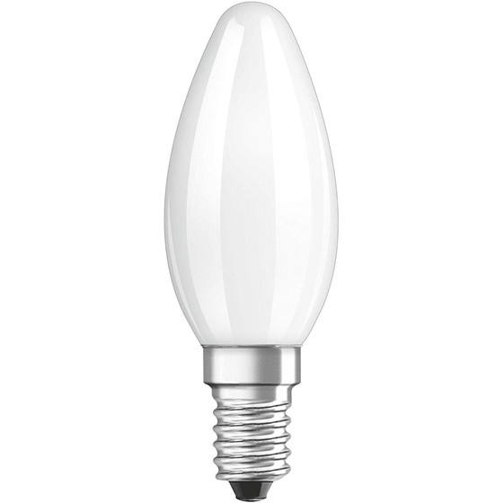 Osram LED Star Classic Lampe Kerzen E14 4W=40W Matt Kaltweiß (6500K)