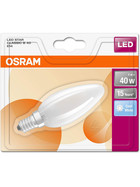 Osram LED Star Classic Lampe Kerzen E14 4W=40W Matt Kaltweiß (6500K)