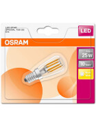 Osram LED Star Special T26 Lampe Filament E14 Leuchtmittel 2,8W=25W Warmweiß klar