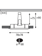 Paulmann 936.09 1er Set Nova LED EBL 7 W Weiss matt Warmweiss Dimmbar IP44