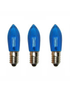 3x NARVA Kerzenkleinlampe 23V 3W E10 Blau für 10er Lichterkette Leuchtmittel