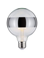 Paulmann 286.81 LED Globe 125 Ringspiegel Silber 6,5W E27 2700K 640lm dimmbar