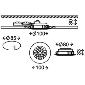 Briloner 7233-016 LED Einbauleuchten Set Weiß rund 10,5W IP44 Dimmbar inkl. Leuchtmittel