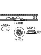 Briloner 7233-016 LED Einbauleuchten Set Weiß rund 10,5W IP44 Dimmbar inkl. Leuchtmittel