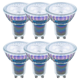 6 x LED Leuchtmittel Glas Reflektor 5,5W = 50W GU10 Linse...