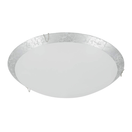 Briloner 3331-014 LED Deckenleuchte Weiß/Silber Ø30cm 8,4W 900lm 4000K Neutralweiß